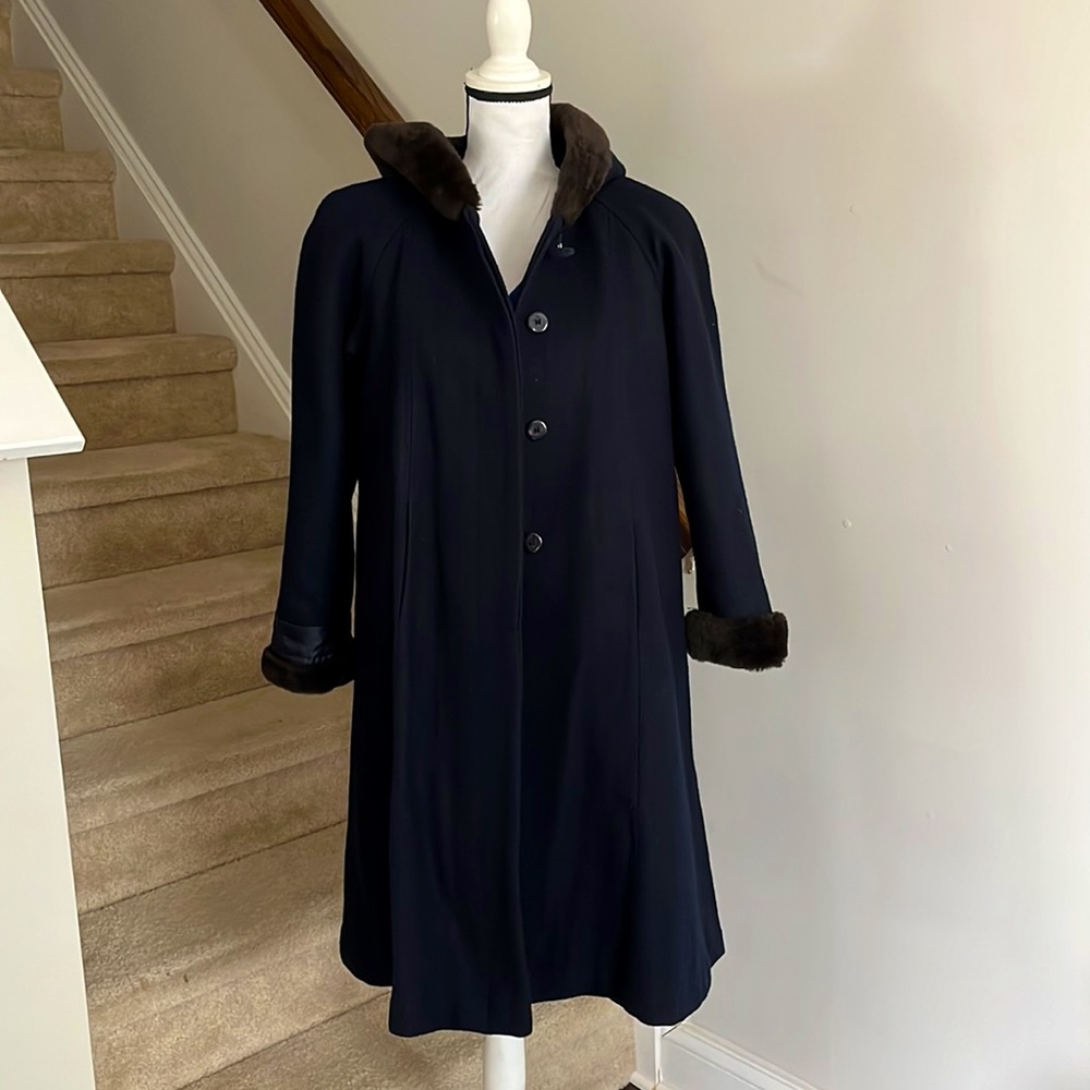 Stephanie Matthews Navy Girls Peacoat